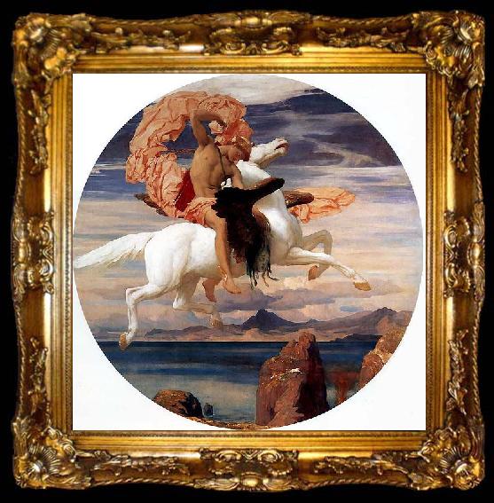 framed  Lord Frederic Leighton Perseus On Pegasus Hastening To the Rescue of Andromeda, ta009-2